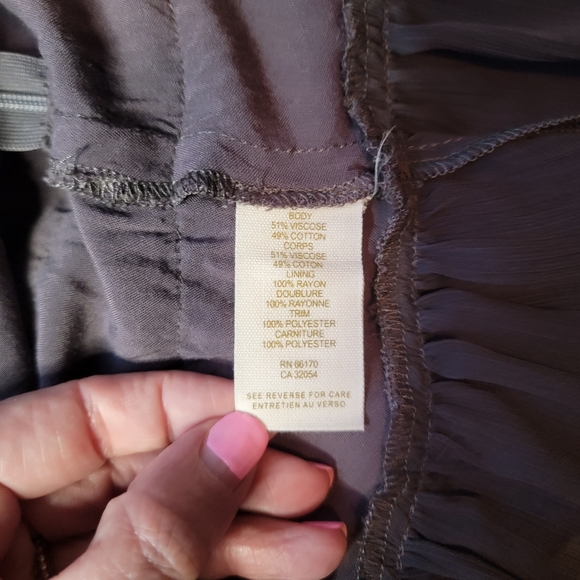 Free People Gray Ruffled Tiered Mini Skirt Size 12 - Picture 5 of 9